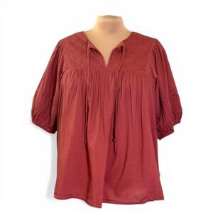 OLD NAVY Puff-Sleeve Quilted Mini Swing Blouse, NWOT! Size 3X